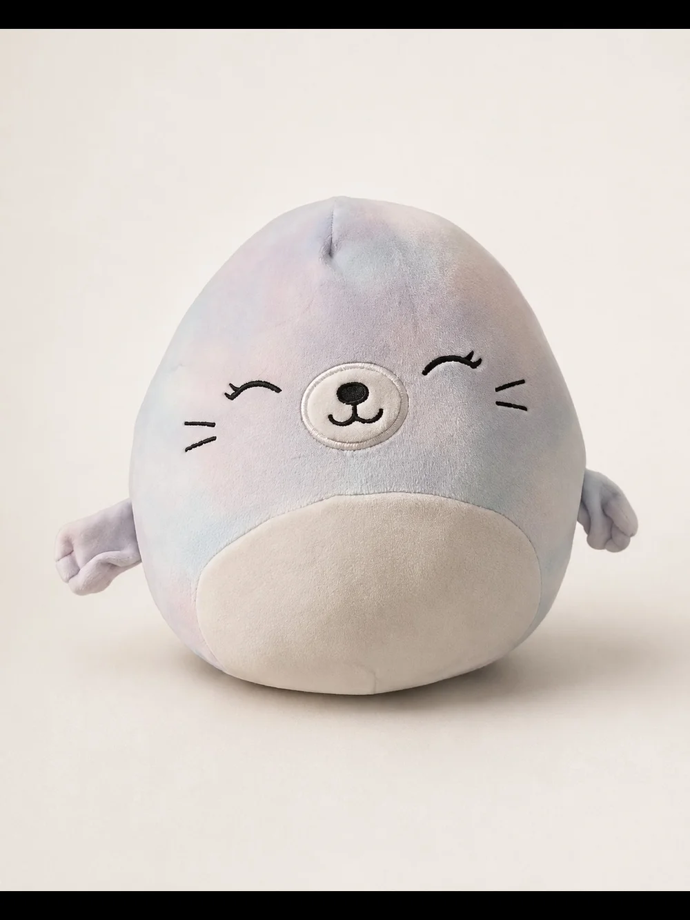 Squishmallows Pastel Lavender and Gray Seal Plush
